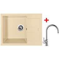 Sinks Amanda 650 Sahara + Vitalia - Kitchen Sink and Tap Set