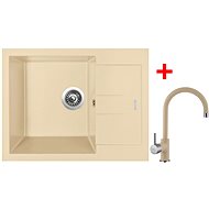 Sinks Amanda 650 Sahara + Vitalia GR - Kitchen Sink and Tap Set