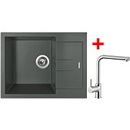 Sinks Amanda 650 Titanium + Elka - Kitchen Sink and Tap Set