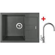 Sinks Amanda 650 Titanium + Vitalia - Kitchen Sink and Tap Set