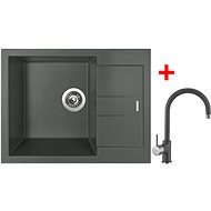 Sinks Amanda 650 Titanium + Vitalia GR - Kitchen Sink and Tap Set