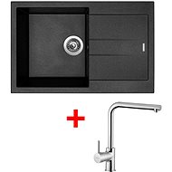 Sinks Amanda 780 Metalblack + Elka - Kitchen Sink and Tap Set