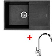 Sinks Amanda 780 Metalblack + Vitalia - Kitchen Sink and Tap Set