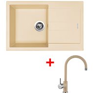 Sinks Amanda 780 Sahara + Vitalia GR - Kitchen Sink and Tap Set