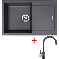 Sinks Amanda 780 Titanium + Vitalia GR - Kitchen Sink and Tap Set