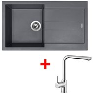 Sinks Amanda 860 Titanium + Elka - Kitchen Sink and Tap Set