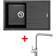 Sinks Best 780 Granblack + Elka - Kitchen Sink and Tap Set