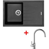 Sinks Best 780 Granblack + Vitalia - Kitchen Sink and Tap Set