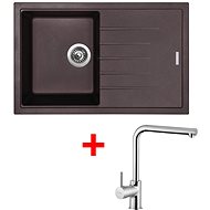 Sinks Best 780 Marone + Elka - Kitchen Sink and Tap Set