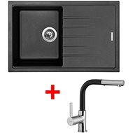 Sinks Best 780 Metalblack + Enigma S GR - Kitchen Sink and Tap Set