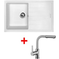 Sinks Best 780 Milk + Enigma S GR - Kitchen Sink and Tap Set
