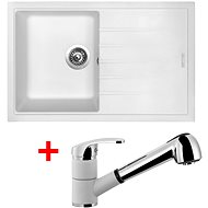 Sinks Best 780 Milk + Legenda S GR - Kitchen Sink and Tap Set