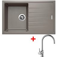 Sinks Best 780 Truffle + Vitalia - Kitchen Sink and Tap Set