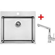 Sinks Blocker 550 + Mix 350 P - Kitchen Sink and Tap Set