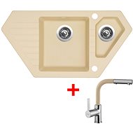 Sinks Bravo 850.1 Sahara + Enigma S GR - Kitchen Sink and Tap Set