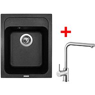 Sinks Classic 400 Granblack + Elka - Kitchen Sink and Tap Set