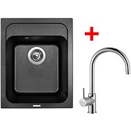 Sinks Classic 400 Metalblack + Vitalia - Kitchen Sink and Tap Set