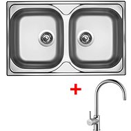 Sinks Classic 800 Duo V + Vitalia - Kitchen Sink and Tap Set