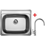 Sinks Comfort 600 V + Vitalia - Kitchen Sink and Tap Set
