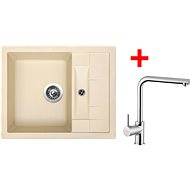 Sinks Crystal 615 Sahara + Elka - Kitchen Sink and Tap Set