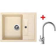 Sinks Crystal 615 Sahara + Vitalia - Kitchen Sink and Tap Set