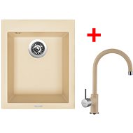 Sinks Cube 410 Sahara + Vitalia GR - Kitchen Sink and Tap Set