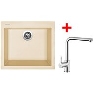 Sinks Cube 560 Sahara + Elka - Kitchen Sink and Tap Set