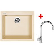 Sinks Cube 560 Sahara + Vitalia - Kitchen Sink and Tap Set