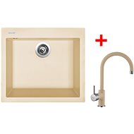 Sinks Cube 560 Sahara + Vitalia GR - Kitchen Sink and Tap Set