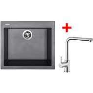 Sinks Cube 560 Titanium + Elka - Kitchen Sink and Tap Set