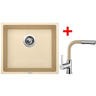 Sinks Frame 457 Sahara + Enigma S GR - Kitchen Sink and Tap Set
