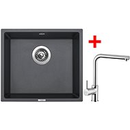 Sinks Frame 457 Titanium + Elka - Kitchen Sink and Tap Set