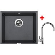 Sinks Frame 457 Titanium + Vitalia - Kitchen Sink and Tap Set
