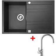 Sinks Grande 800 Granblack + Vitalia - Kitchen Sink and Tap Set