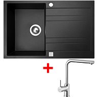 Sinks Grande 800 Metalblack + Elka - Kitchen Sink and Tap Set