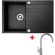 Sinks Grande 800 Metalblack + Vitalia - Kitchen Sink and Tap Set