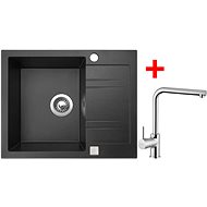 Sinks Linea 600 Granblack + Elka - Kitchen Sink and Tap Set