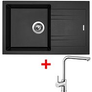 Sinks Linea 780 N Metalblack + Elka - Kitchen Sink and Tap Set
