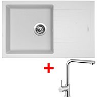 Sinks Linea 780 N Milk + Elka - Kitchen Sink and Tap Set