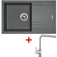 Sinks Linea 780 N Titanium + Elka - Kitchen Sink and Tap Set