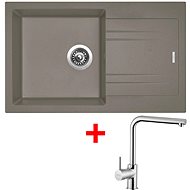 Sinks Linea 780 N Truffle + Elka - Kitchen Sink and Tap Set