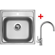 Sinks Manaus 480 V + Vitalia - Kitchen Sink and Tap Set