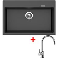 Sinks Maximo 780 Metalblack + Vitalia - Kitchen Sink and Tap Set