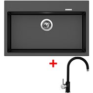 Sinks Maximo 780 Metalblack + Vitalia GR - Kitchen Sink and Tap Set