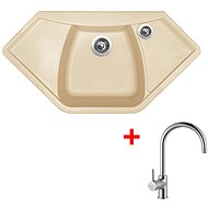 Sinks Naiky 980 Sahara + Vitalia - Kitchen Sink and Tap Set
