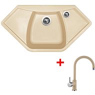 Sinks Naiky 980 Sahara + Vitalia GR - Kitchen Sink and Tap Set