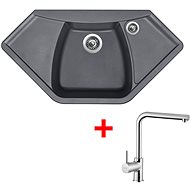Sinks Naiky 980 Titanium + Elka - Kitchen Sink and Tap Set