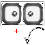 Sinks Okio 780 Duo V + Evera - Kitchen Sink and Tap Set