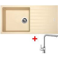 Sinks Perfecto 1000 Sahara + Elka - Kitchen Sink and Tap Set
