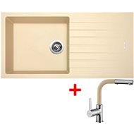 Sinks Perfecto 1000 Sahara + Enigma S GR - Kitchen Sink and Tap Set